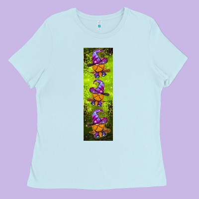 Halloween Gnome Pen Wrap Ladies Tee Designed By Bundleandbundleshop