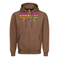 Chestnut Equality hurts no one Zipper Hoodie - NancyCooperArtShop