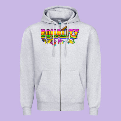 Equality Hurts No One Zipper Hoodie Designed By Nancycooperartshop