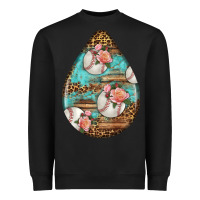 Black american football and western roses teardrop Heavyweight Sweatshirt - BundleAndBundleShop