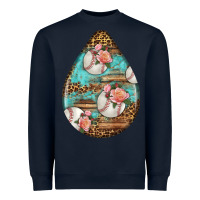 Navy american football and western roses teardrop Heavyweight Sweatshirt - BundleAndBundleShop