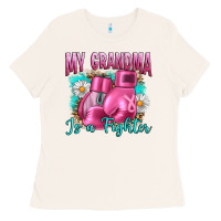 Bone Breast Cancer My Grandma Is A Fighter Ladies Tee - Artiststas