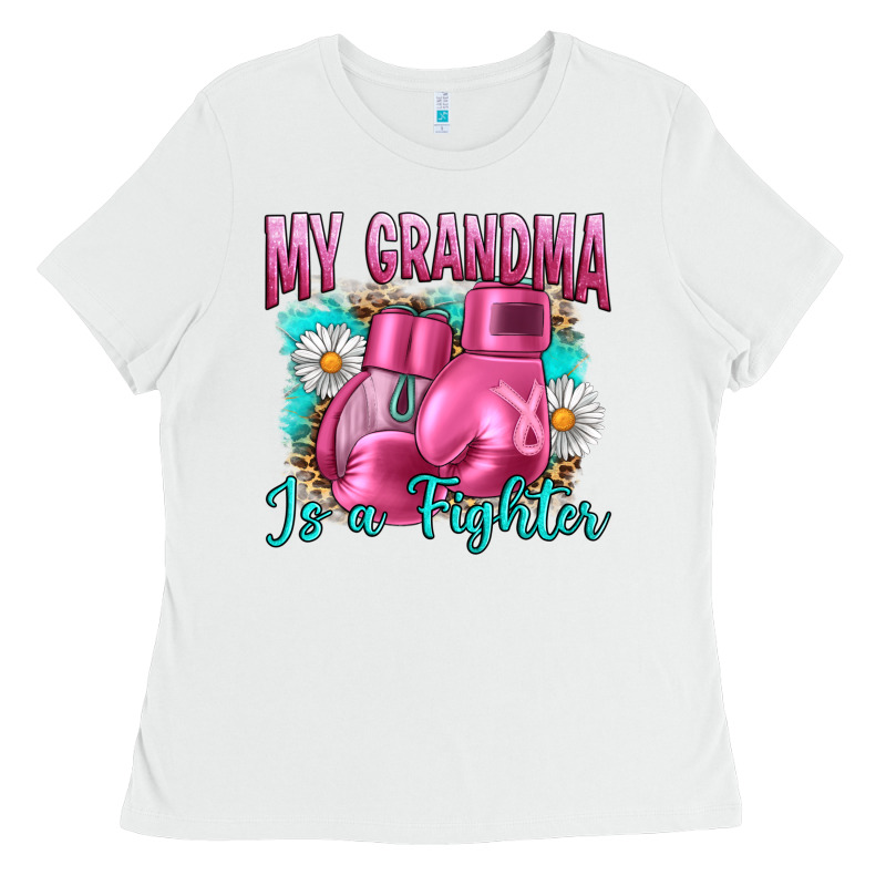 Breast Cancer My Grandma Is A Fighter Ladies Tee by Artiststas | Teevron