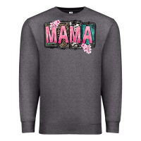 Charcoal Heather Mama vibes Mother's Day Premium Sweatshirt - CowGirlArtShop