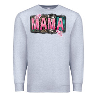 Heather Grey Mama vibes Mother's Day Premium Sweatshirt - CowGirlArtShop