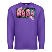Purple Mama vibes Mother's Day Premium Sweatshirt - CowGirlArtShop
