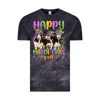 Cloud Black happy mardi gras y'all Vintage Tee - MaliasSmallBusiness
