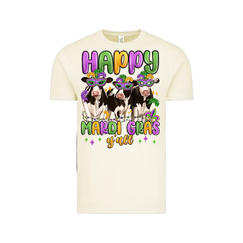 Happy Mardi Gras Y'all Vintage Tee by MaliasSmallBusiness | Teevron