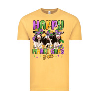 Vintage Mustard happy mardi gras y'all Vintage Tee - MaliasSmallBusiness