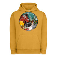 Pigment Peanut Butter Christmas On The Farm Urban Hoodie - FaDigitalArtStudio