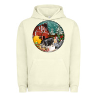 Pigment Pistachio Christmas On The Farm Urban Hoodie - FaDigitalArtStudio