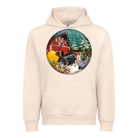 Sandshell Christmas On The Farm Urban Hoodie - FaDigitalArtStudio