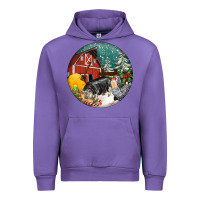 Tulip Christmas On The Farm Urban Hoodie - FaDigitalArtStudio