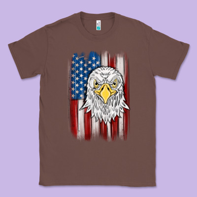 American Flag Eagle Classic Tee Designed By Maliassmallbusiness