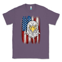 Lavender American flag eagle Classic Tee - MaliasSmallBusiness