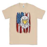 Mushroom American flag eagle Classic Tee - MaliasSmallBusiness