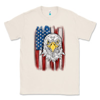 Natural American flag eagle Classic Tee - MaliasSmallBusiness