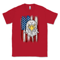 Red American flag eagle Classic Tee - MaliasSmallBusiness