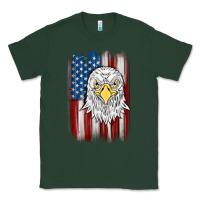 Sports Green American flag eagle Classic Tee - MaliasSmallBusiness