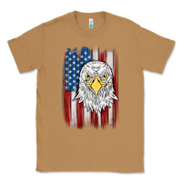 Toasted Coconut American flag eagle Classic Tee - MaliasSmallBusiness