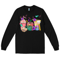 Black School Girl Coffee Cup Bbs Long Sleeve Tee - BundleAndBundleShop