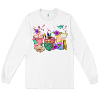 White School Girl Coffee Cup Bbs Long Sleeve Tee - BundleAndBundleShop