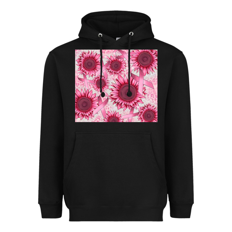 Breast Cancer Sunflower Heavyweight Hoodie by CowGirlArtShop | Teevron