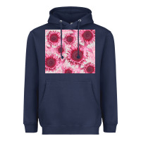 Navy breast cancer sunflower Heavyweight Hoodie - CowGirlArtShop