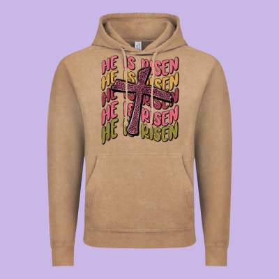 He Is Risen Vintage Hoodie Designed By Maliassmallbusiness