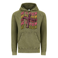 Vintage Olive he is risen Vintage Hoodie - MaliasSmallBusiness