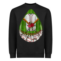 Black baseball and western roses teardrop  2 Heavyweight Sweatshirt - BundleAndBundleShop
