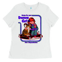 White Caring For Your Demon Cat Tshirt Ladies Tee - Bettercallsaul