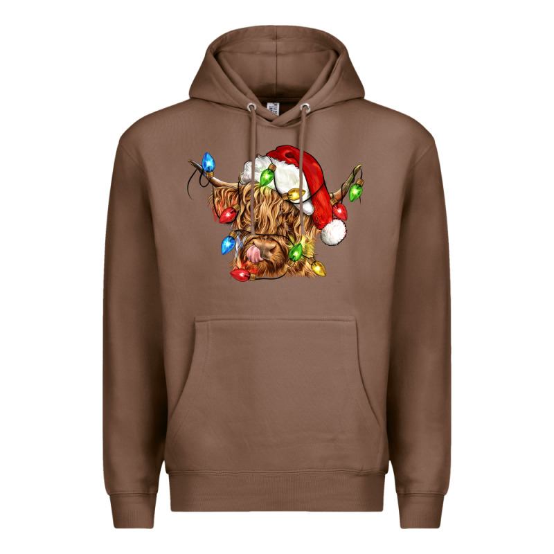 Christmas Heifer Cow Premium Hoodie by CowGirlArtShop | Teevron