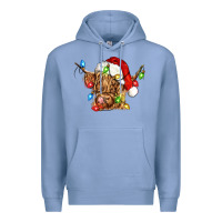 Colony Blue christmas heifer cow Premium Hoodie - CowGirlArtShop