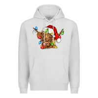 Dove Grey christmas heifer cow Premium Hoodie - CowGirlArtShop