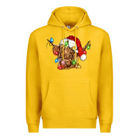 Lemon christmas heifer cow Premium Hoodie - CowGirlArtShop