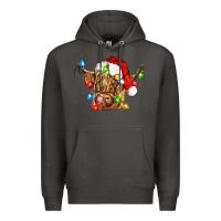 Smoke christmas heifer cow Premium Hoodie - CowGirlArtShop