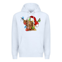 White christmas heifer cow Premium Hoodie - CowGirlArtShop