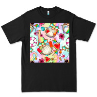 Black summer gnome seamless pattern Premium Tee - BundleAndBundleShop