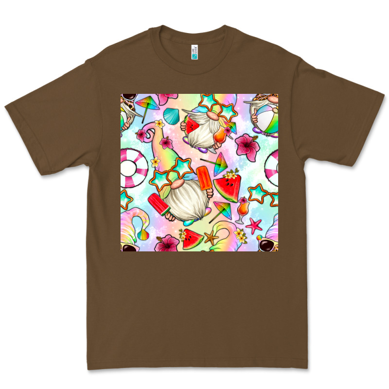 Summer Gnome Seamless Pattern Premium Tee by BundleAndBundleShop | Teevron