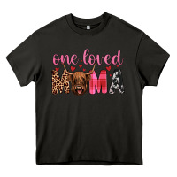 Asphalt highland cow one loved mama Heavy Core Tee - JahusDesignShop