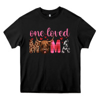 Black highland cow one loved mama Heavy Core Tee - JahusDesignShop