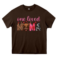 Chocolate Brown highland cow one loved mama Heavy Core Tee - JahusDesignShop