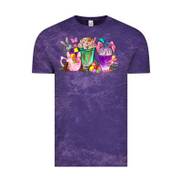 Cloud Purple Easter coffee cups with Bunny Vintage Tee - NancyCooperArtShop