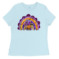 Baby Blue witchy gnome rainbow Ladies Tee - BundleAndBundleShop
