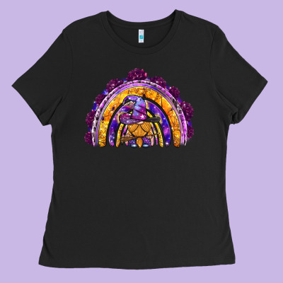 Witchy Gnome Rainbow Ladies Tee Designed By Bundleandbundleshop