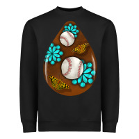 Black baseball and western roses teardrop  1 Heavyweight Sweatshirt - BundleAndBundleShop