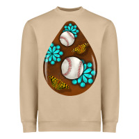 Mushroom baseball and western roses teardrop  1 Heavyweight Sweatshirt - BundleAndBundleShop