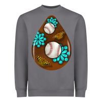 Storm baseball and western roses teardrop  1 Heavyweight Sweatshirt - BundleAndBundleShop