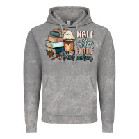 Cloud Rock half coffee half bookworm Vintage Hoodie - MaliasSmallBusiness
